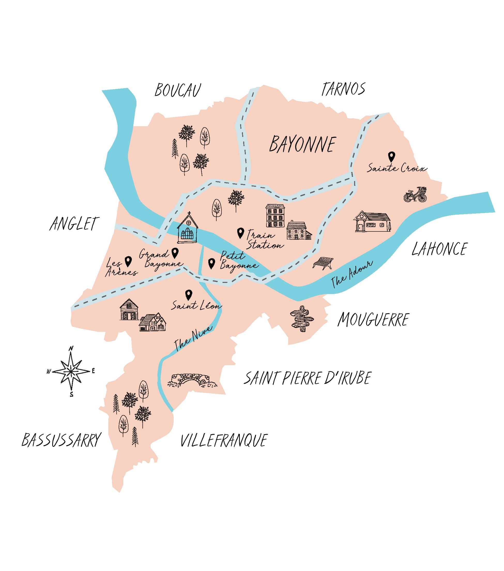 Carte immobilier à Bayonne
